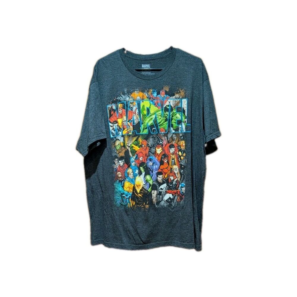 Marvel Comics Mad Engine T Shirt All Characters Mens 2XL Black